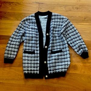 Aritzia Babaton Merino Wool Tweed Cardigan Sweater XS . New without tags.